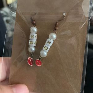 Hand made xoxo earrings nickel free 100% brass